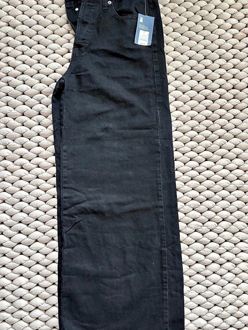 MUD Jeans Straight Leg Cotton Jeans in Black Size 6 NWT